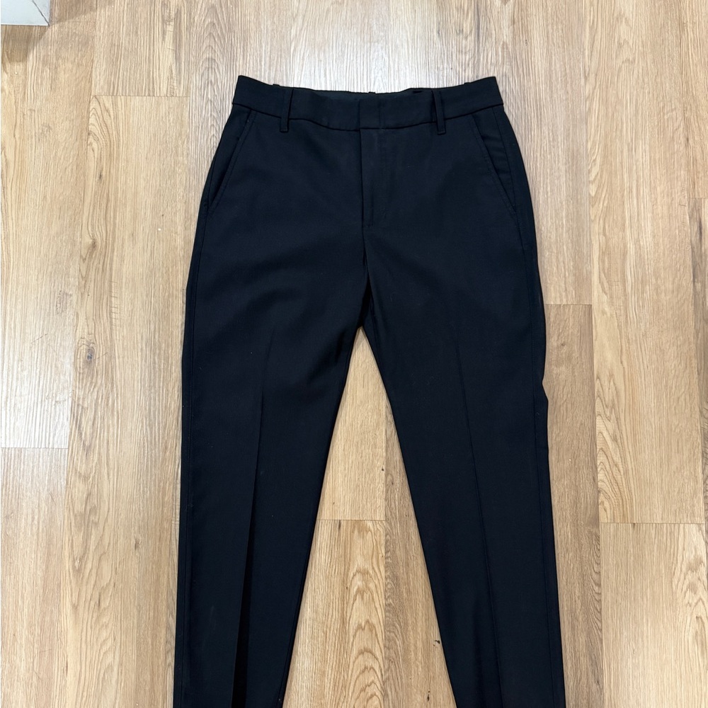 VINCE Women’s 100% Wool Pleated Tapered Trousers Black Size 8